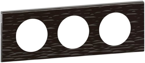 Рамка универсальная Legrand Celiane Corian 3-м. чёрный рельеф картинка